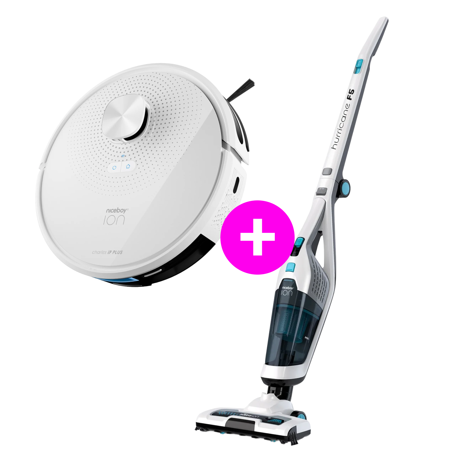 Zestaw promocyjny Charles i9 Plus White + Hurricane F5