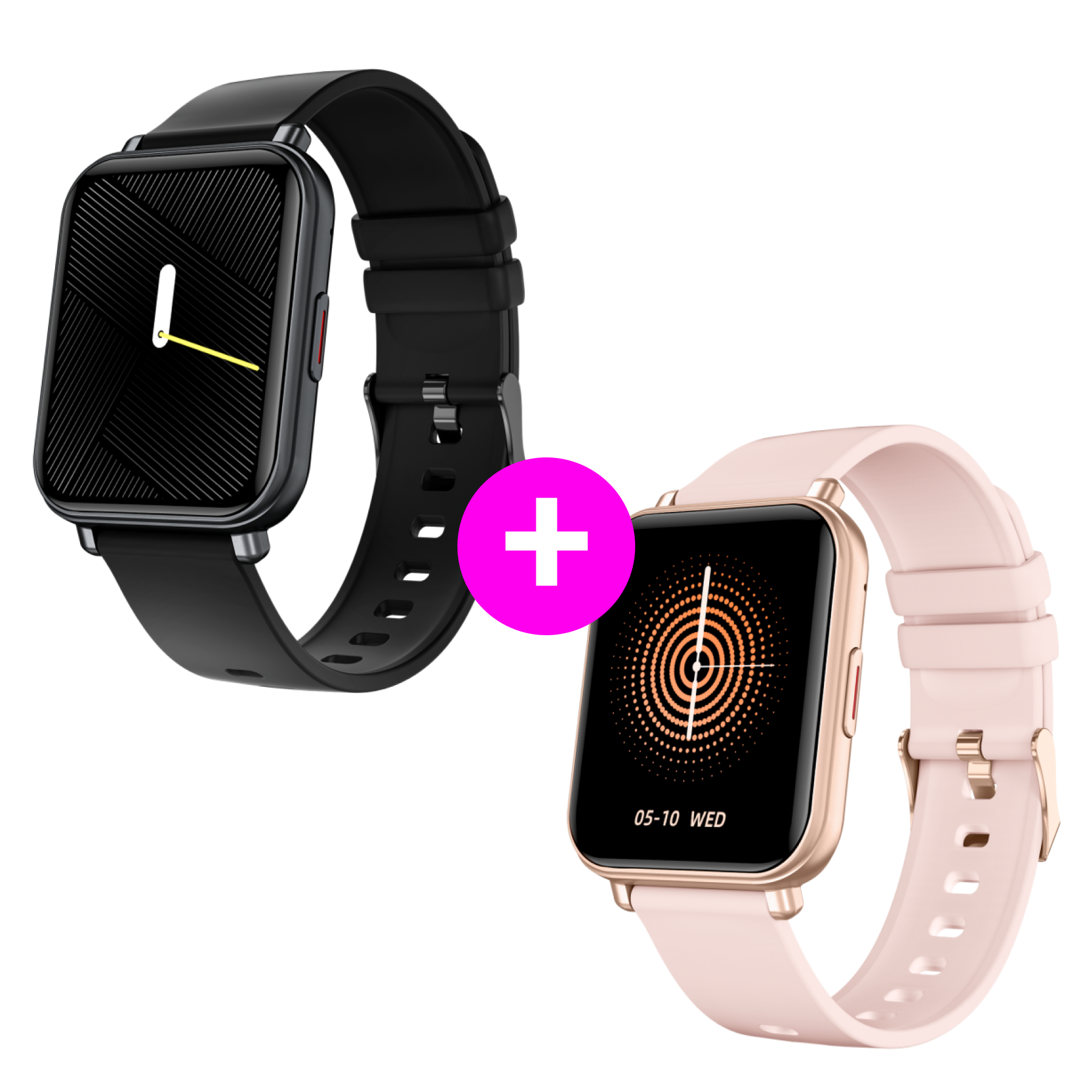 Akční set 2× Watch 4 Black + Rose Gold