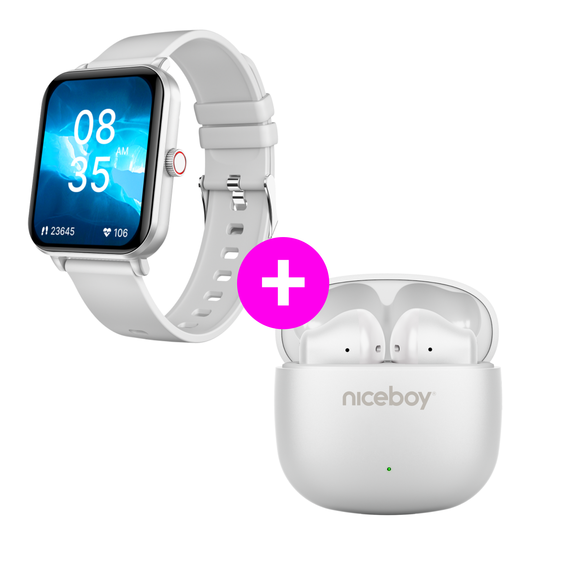 Akční set Watch Lite 4 Silver + Beans 4 POP White