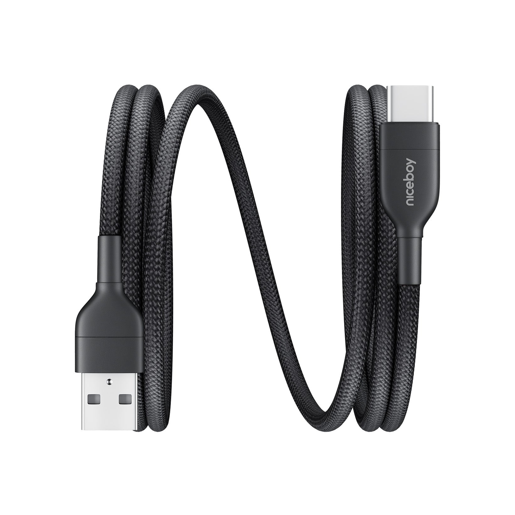 Niceboy Magnetic Charging Cable USB-A to USB-C Black