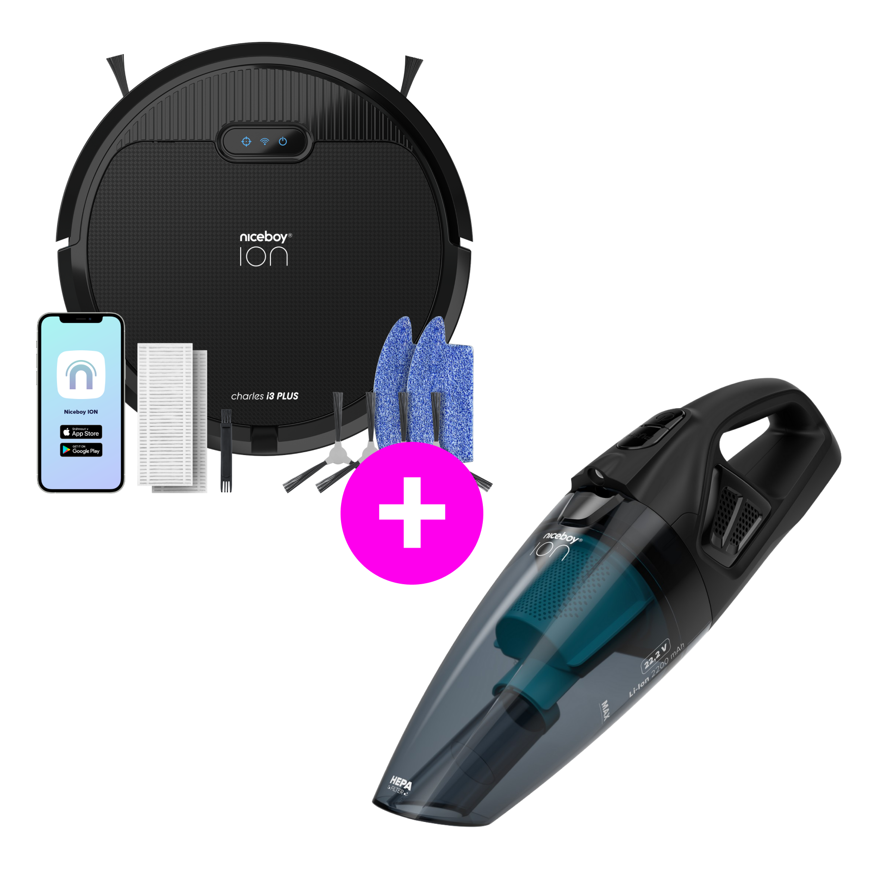 Zestaw promocyjny Charles i3 Plus Black + Hurricane R3