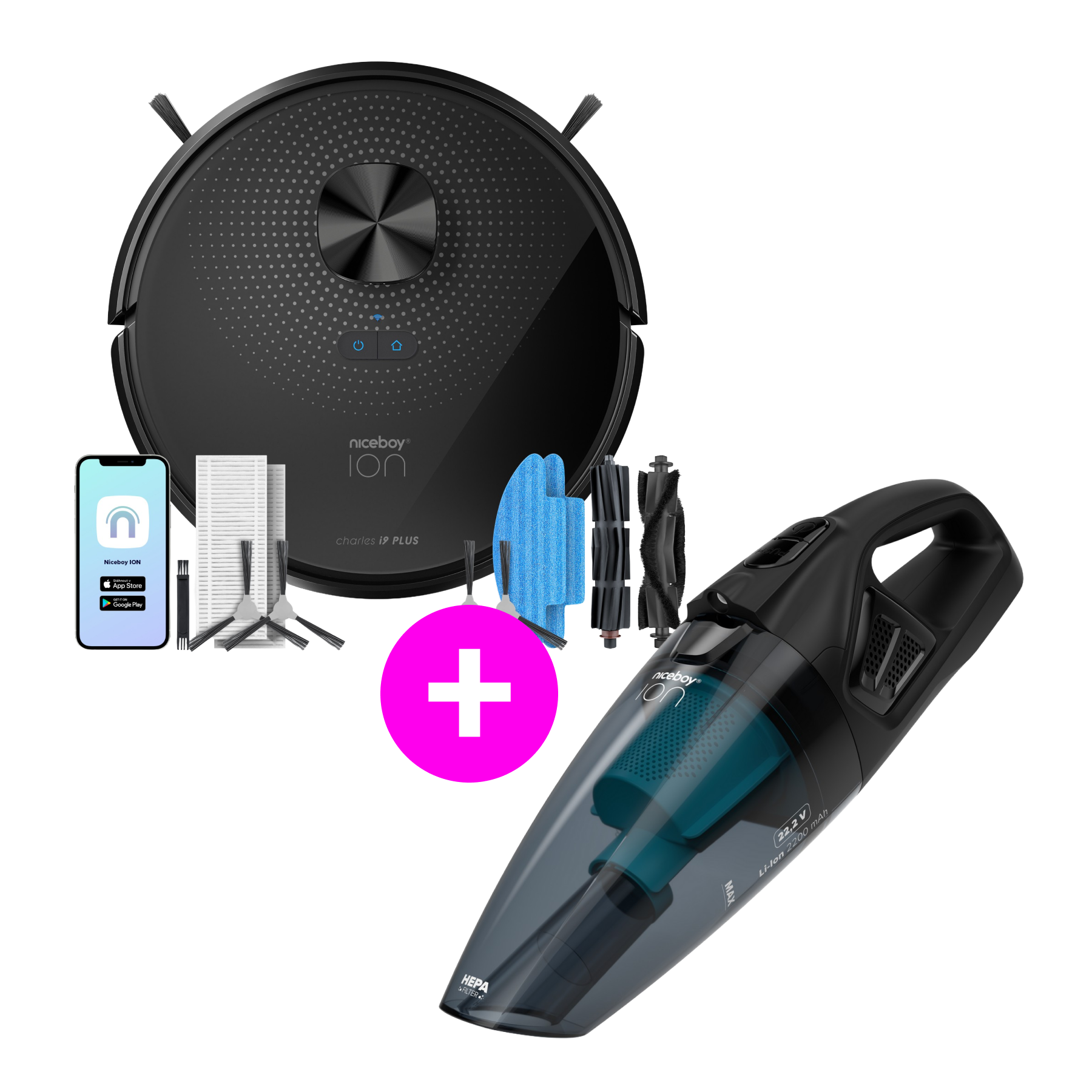 Zestaw promocyjny Charles i9 Plus Black + Hurricane R3