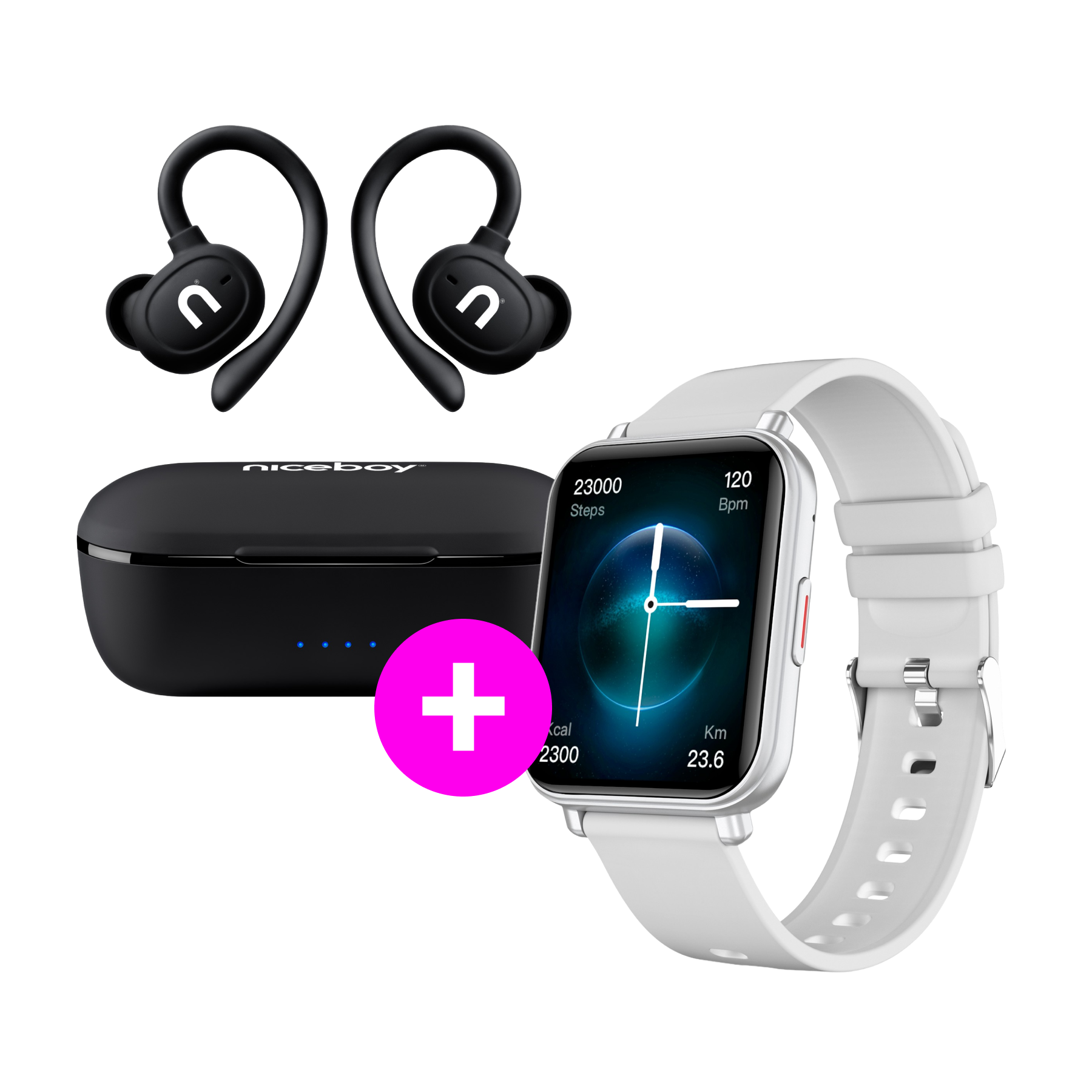 Zestaw promocyjny Airsport 3 PRO + Watch 4 Artic Silver