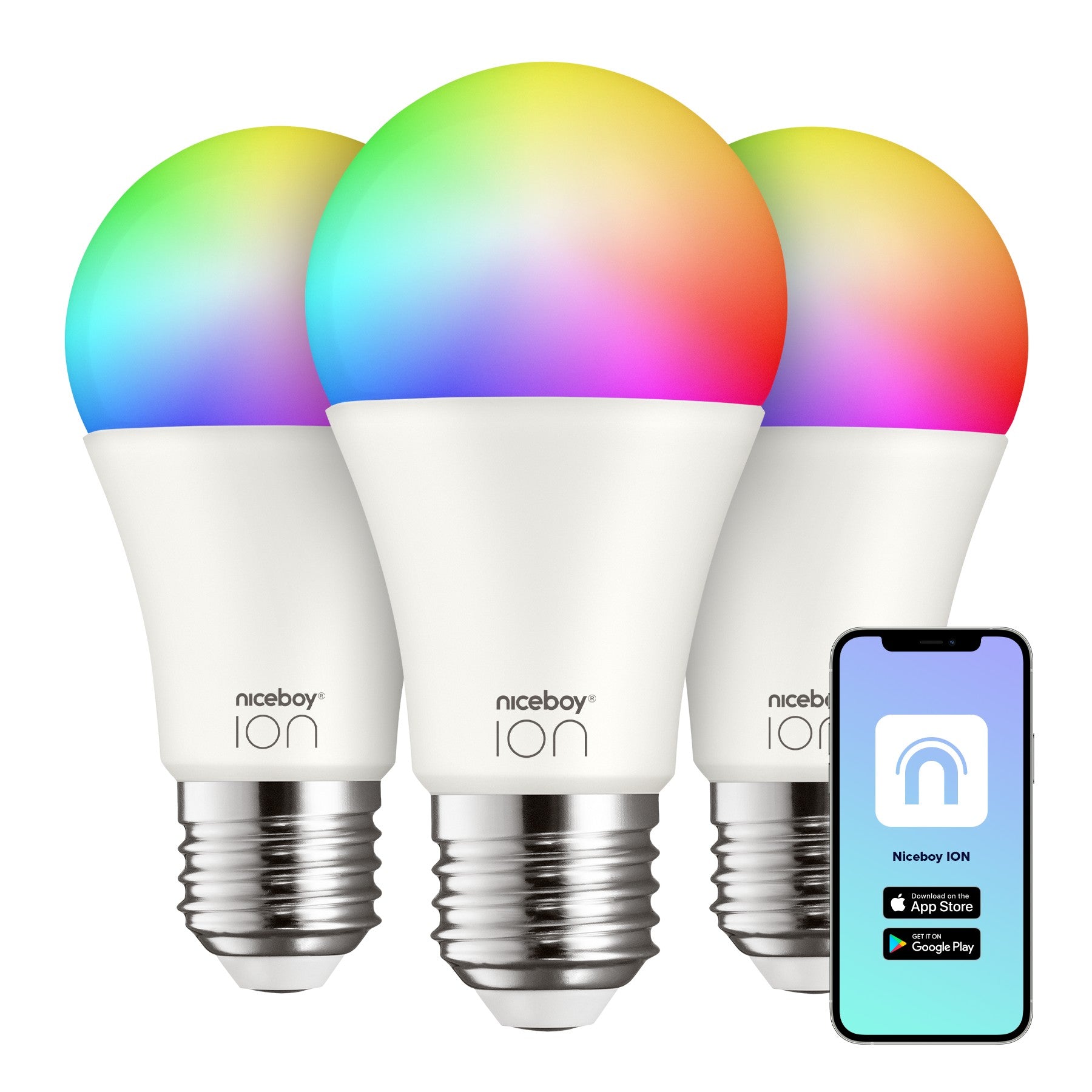 SmartBulb RGB E27 12W triple pack